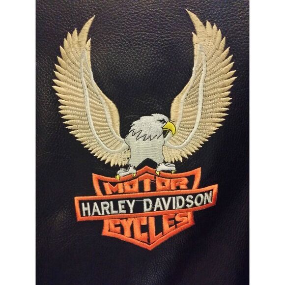 Harley-Davidson Black Leather Biker Jacket - Picture 4 of 12